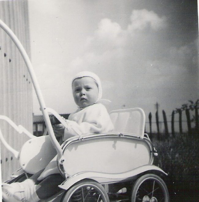 Graham in his pushchair, 849 Ripple Road