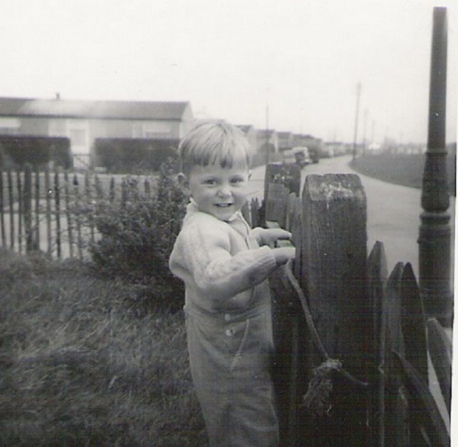 Graham in the front garden, 849 Ripple Road