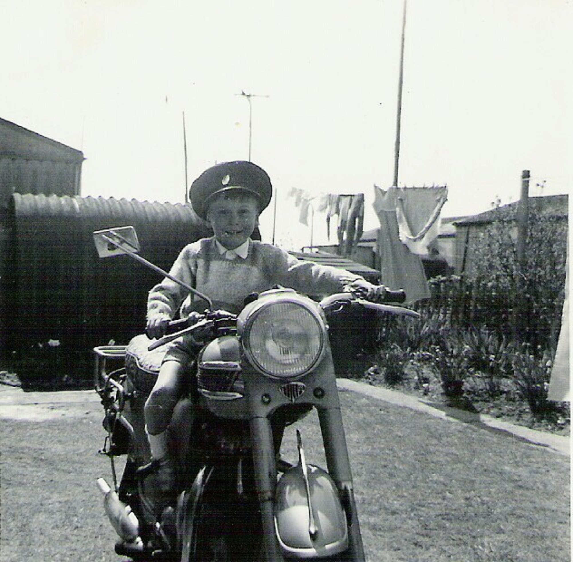 Graham on a motorbike, 849 Ripple Road