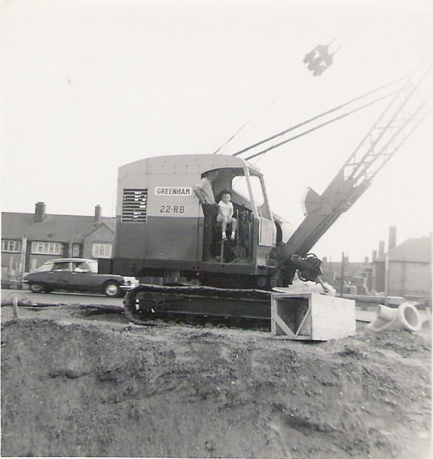 Graham on an A13 digger, Ripple Road