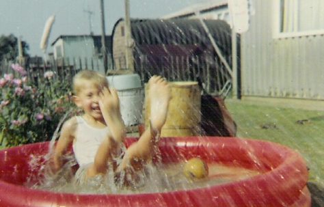 Graham in paddling pool, 849 Ripple Road