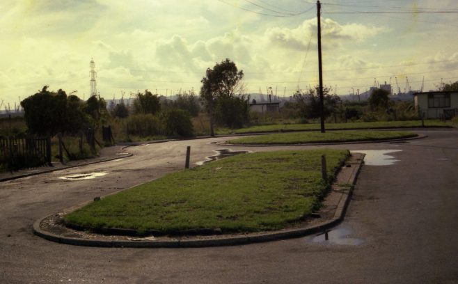 Montgomery Gardens during clearance in 1975