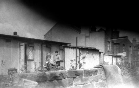 Lawrence Collins in his back garden in Avonley Rd. London SE14