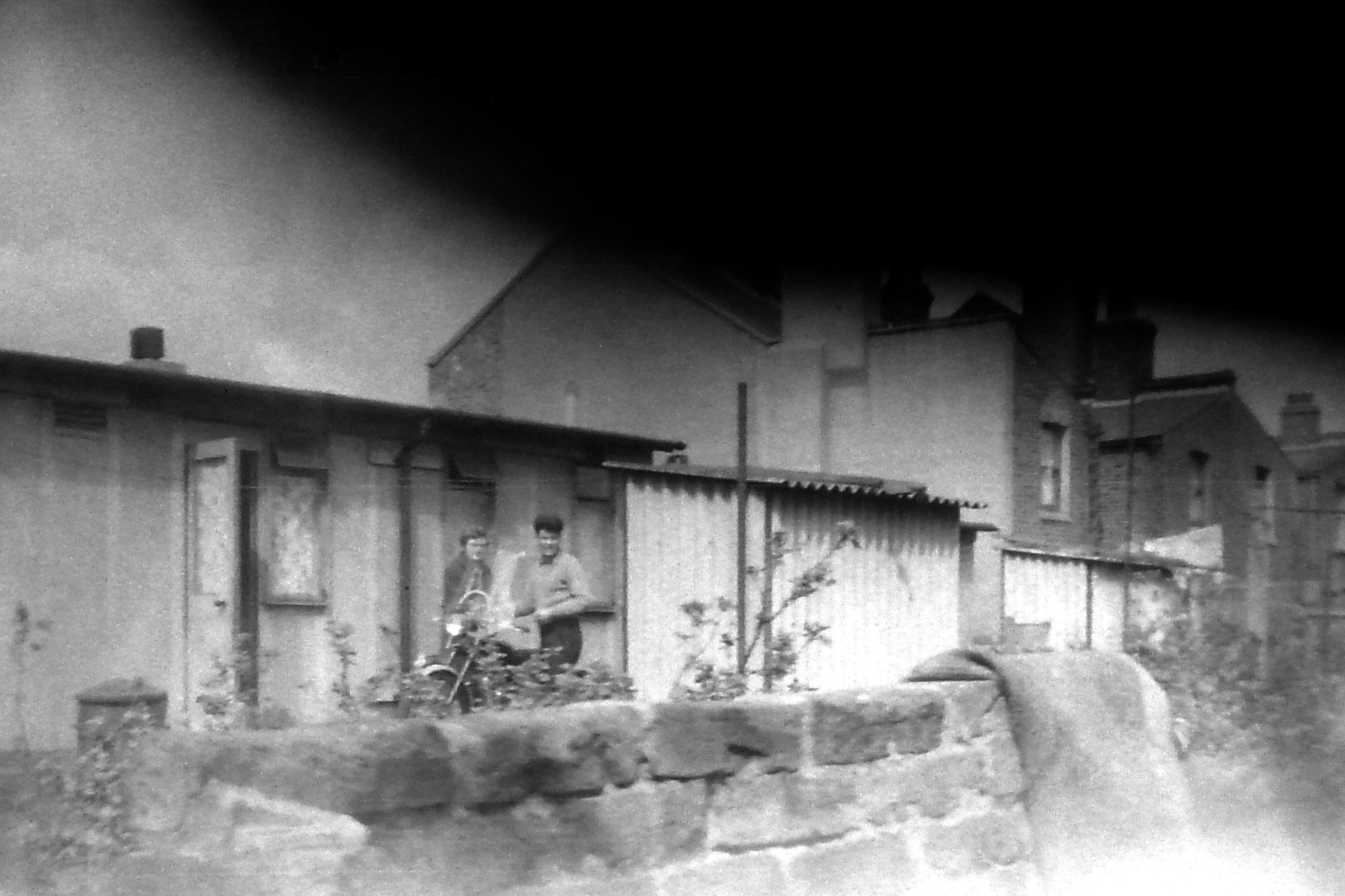 Lawrence Collins in his back garden in Avonley Rd. London SE14