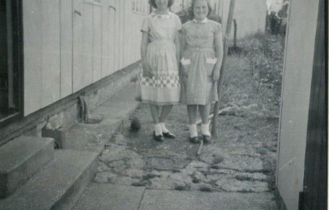 My sisters Carol and Susan. Bants Lane, Northampton