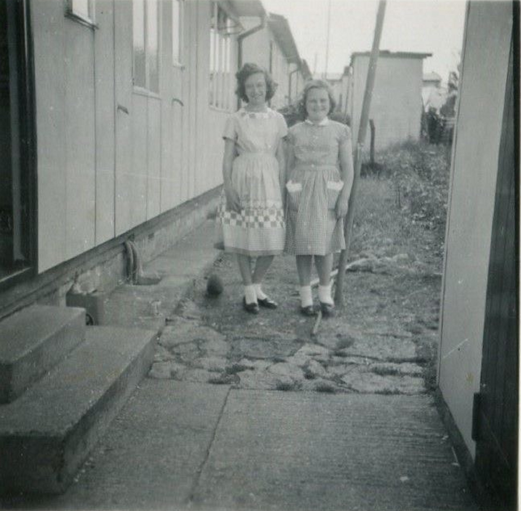 My sisters Carol and Susan. Bants Lane, Northampton