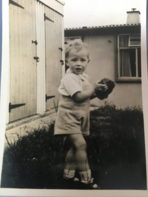 Back garden with the double shed, 1949