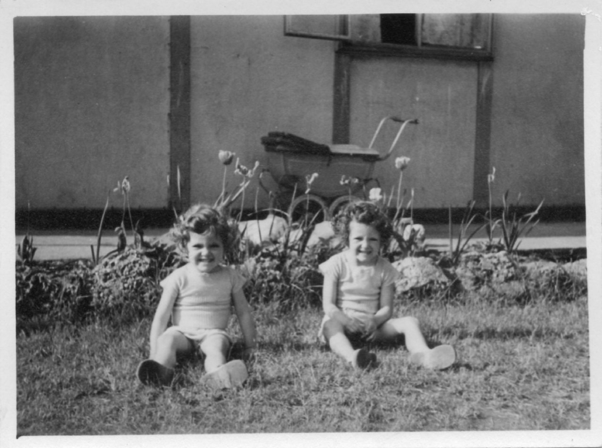 Pauline and Christine Flanders 7 Hind Grove, Poplar, E14. c.1950