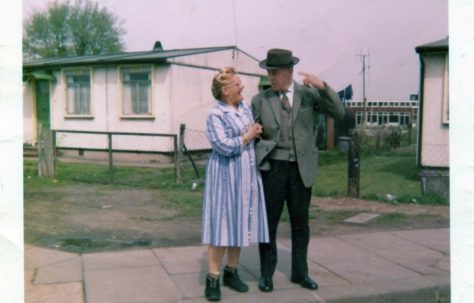 Nan, Rose Edwards and Grandad, Frank Tucker. 31 St. Peter's Road, Chadwell St. Mary, Essex. Late '50s - early '60s.