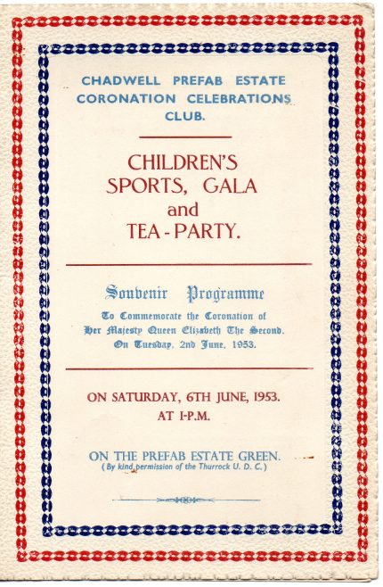 Souvenir Programme, Coronation Party at the Prefabs, 6 June 1953 | Susie Flanders