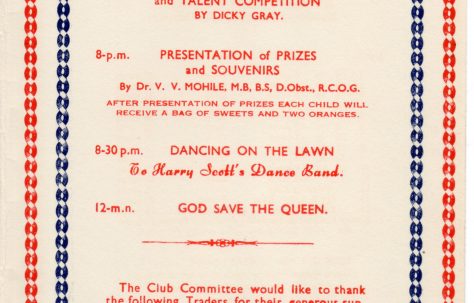 Souvenir Programme, Coronation Party at the Prefabs, 6 June 1953