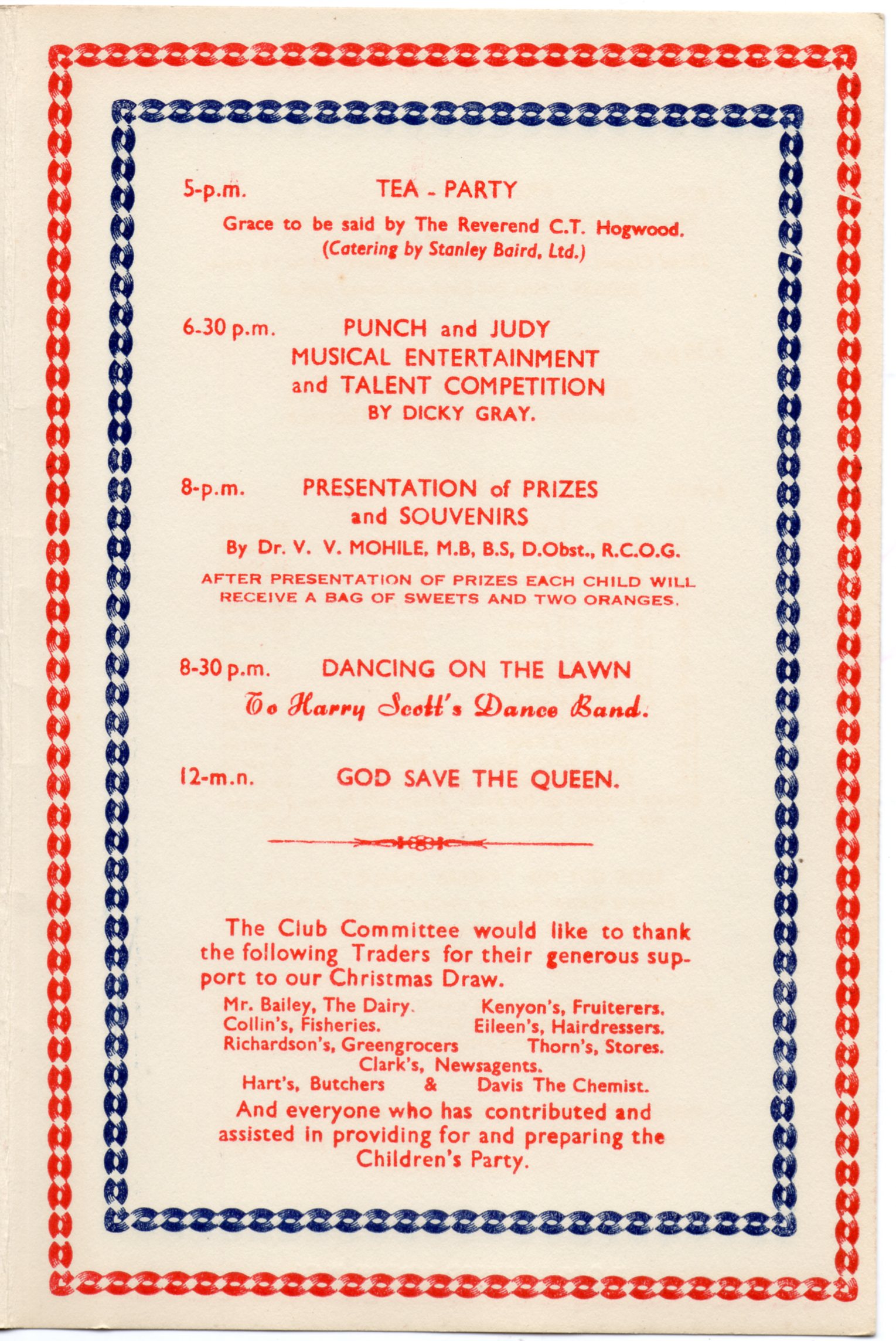 Souvenir Programme, Coronation Party at the Prefabs, 6 June 1953