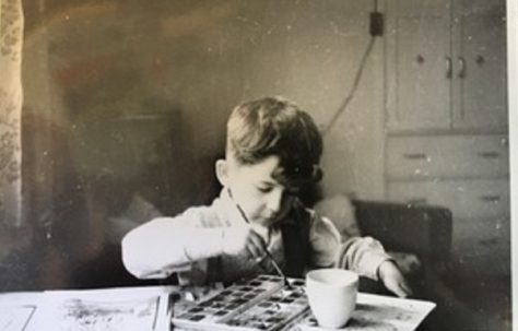 Me in living room of 15 Bonchurch Road Southampton about 1955