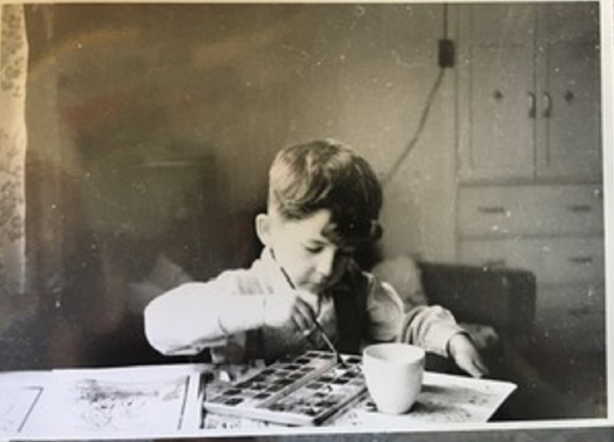 Me in living room of 15 Bonchurch Road Southampton about 1955