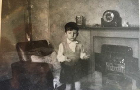 Me playing with fire early 1950s. 15 Bonchurch Road, Southampton