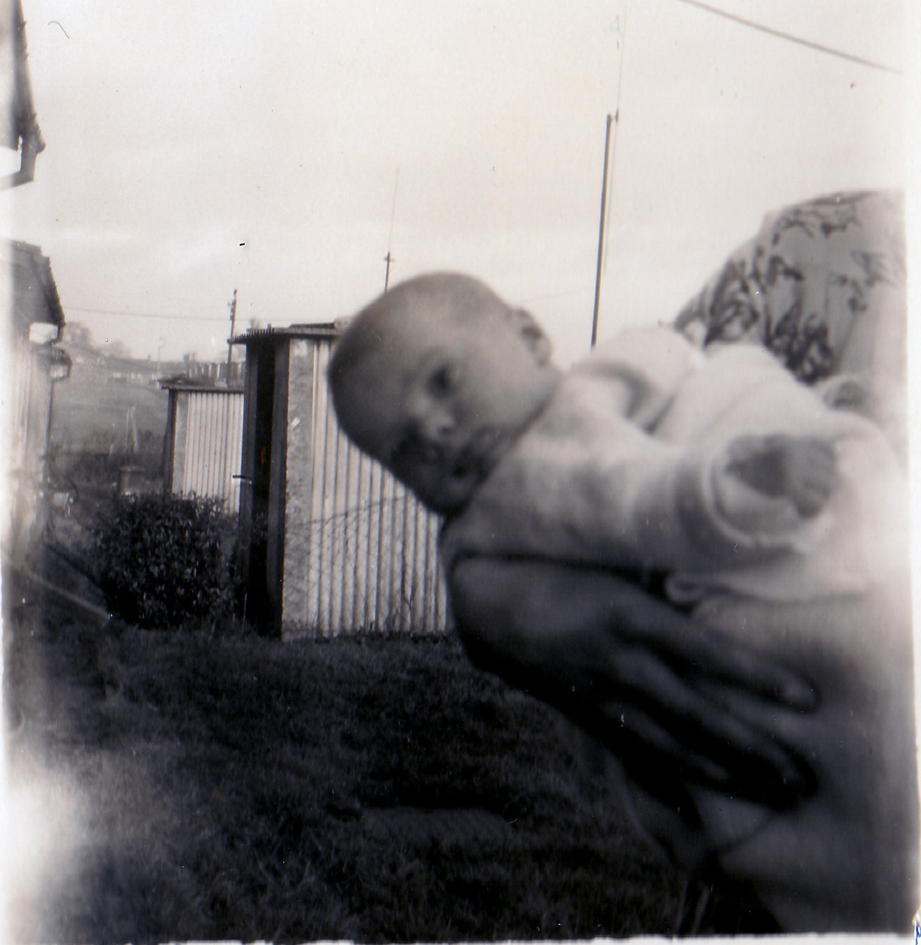 Age 2 months January 1955. 70 Lockley Crescent, Hatfield, Hertfordshire