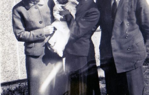 Christening & godparents, April 17th 1955. 70 Lockley Crescent, Hatfield, Hertfordshire