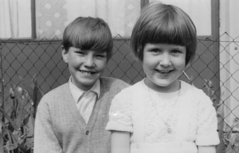 Nick and his cousin, Roding Avenue, Barking