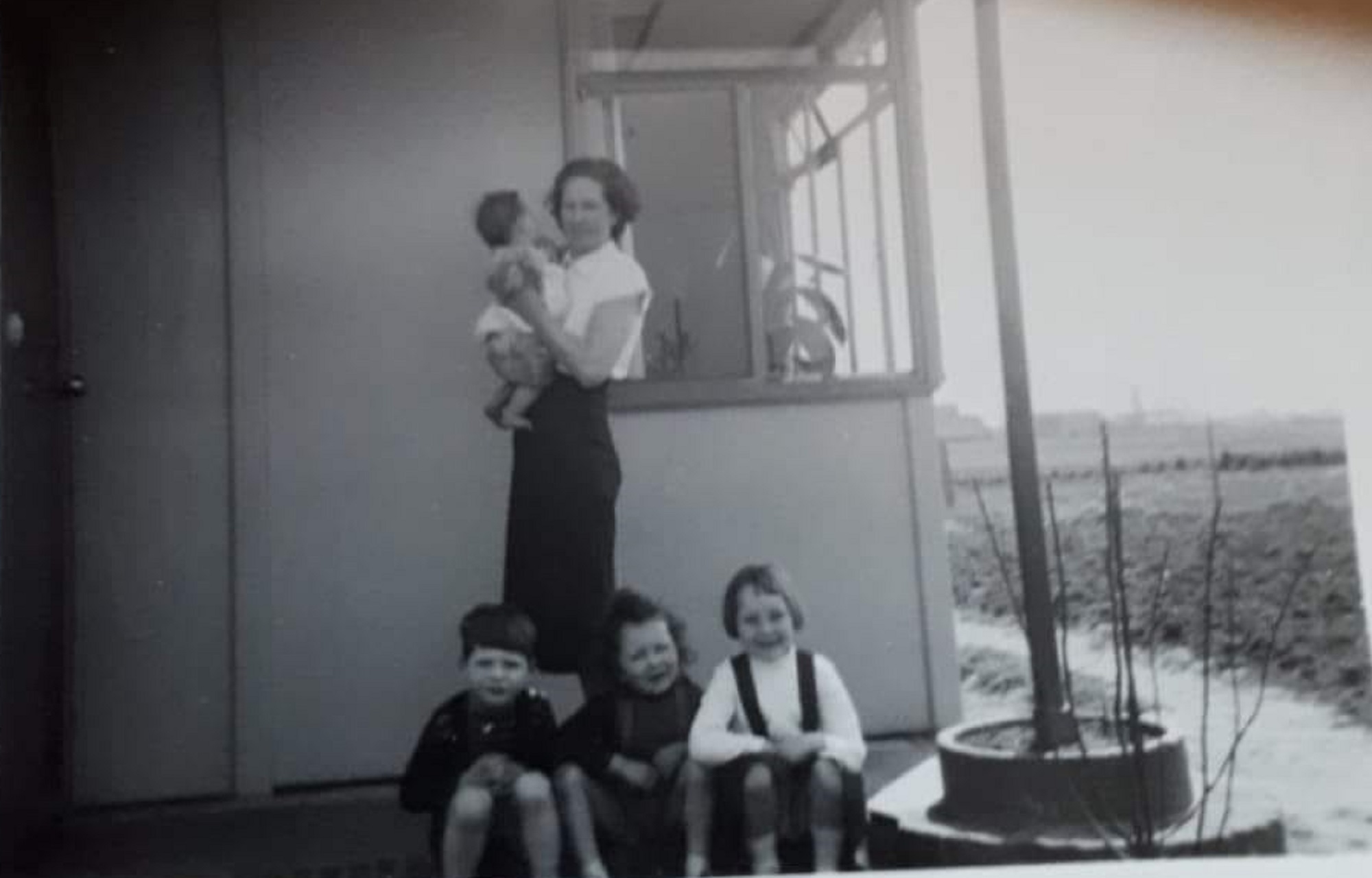 Brigitte and her family. Oostnieuwkerke, near Roeselare