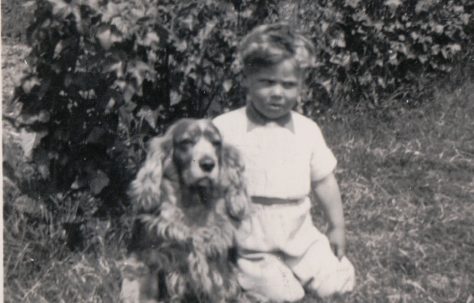 Dog and child (unknown). 13 Mill Close, Ringmer