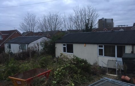 The last prefabs on Speedwell Road, Bristol