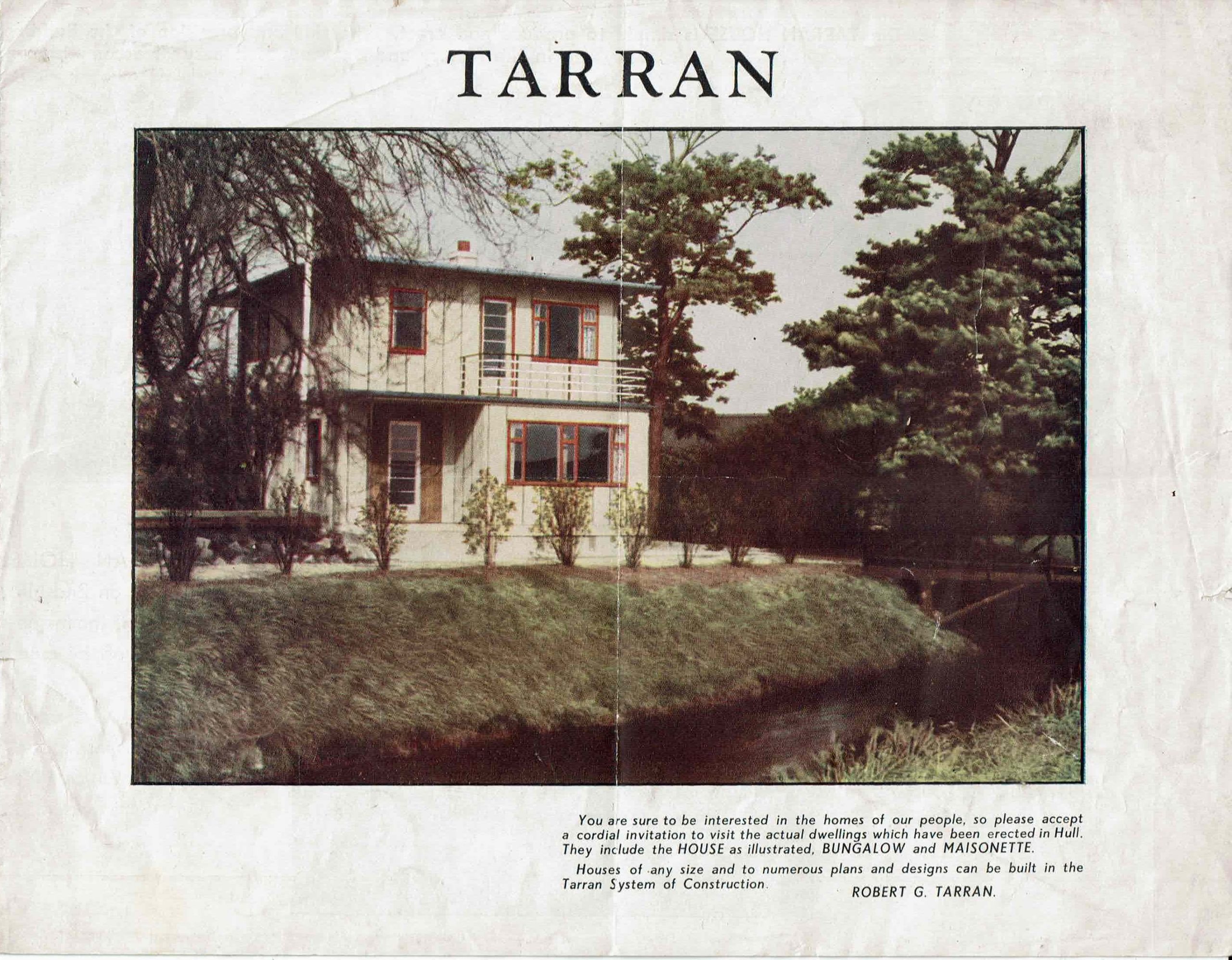 Tarran detached house brochure, front cover
