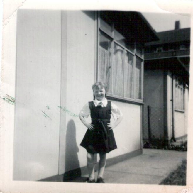 Me in my Bentworth School Uniform. White City estate, London W12 | Antonia Davis