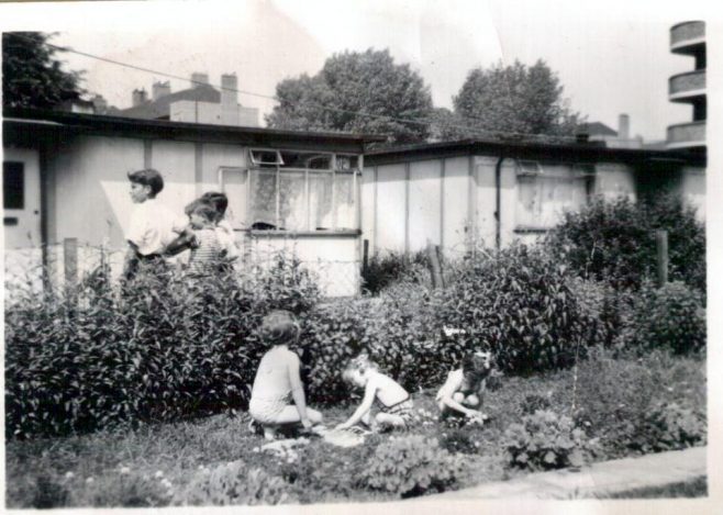 Playing with my friends Linda and Judy. White City estate, London W12 | Antonia Davis