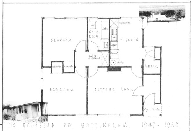 Floor plan, UK100 prefab | Sonja Eveleigh (nee Buller)