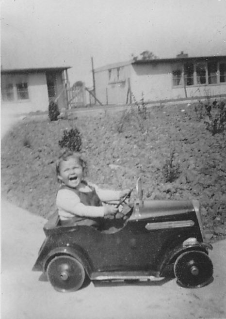 In the toy car. Houseland Road, SE9 | Sonja Eveleigh (nee Buller)