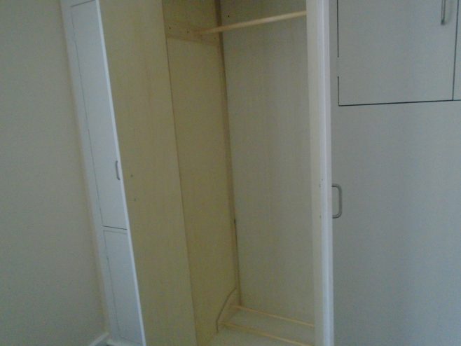 Bedroom cupboard interior, Wake Green Road prefab | Prefab Museum