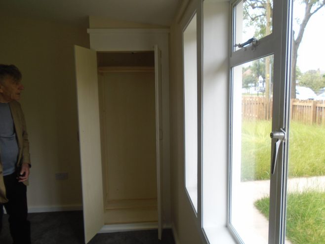 Bedroom cupboard interior, Wake Green Road prefab | Prefab Museum